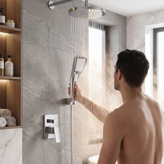 support Pommeau de douche haut sans percer  Ecoconception