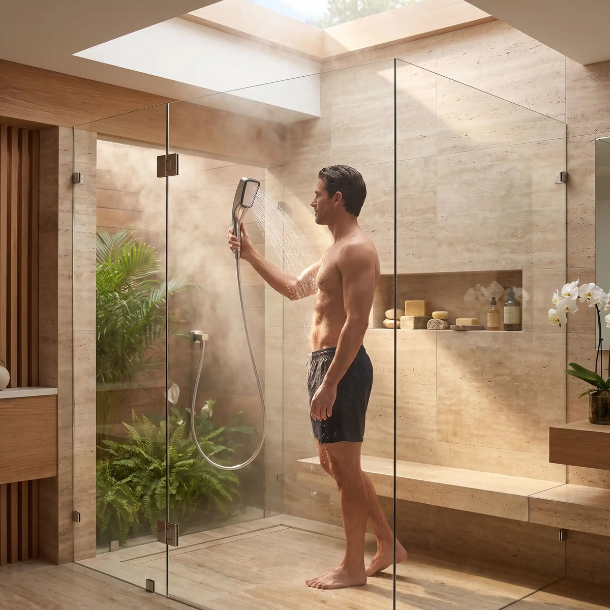 support Pommeau de douche peut sans design percer Ecoconception